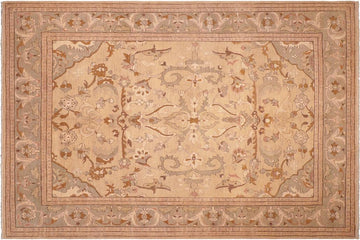 handmade Traditional Kafkaz Chobi Ziegler Tan Green Hand Knotted RECTANGLE 100% WOOL area rug 8 x 10